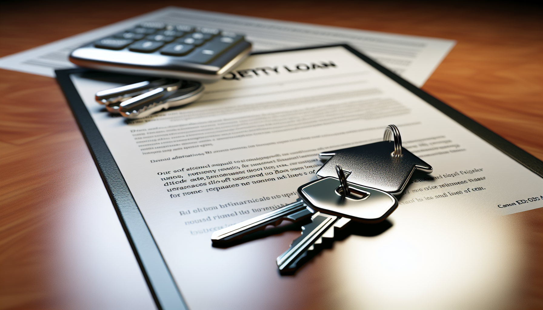 Home equity loan and house keys