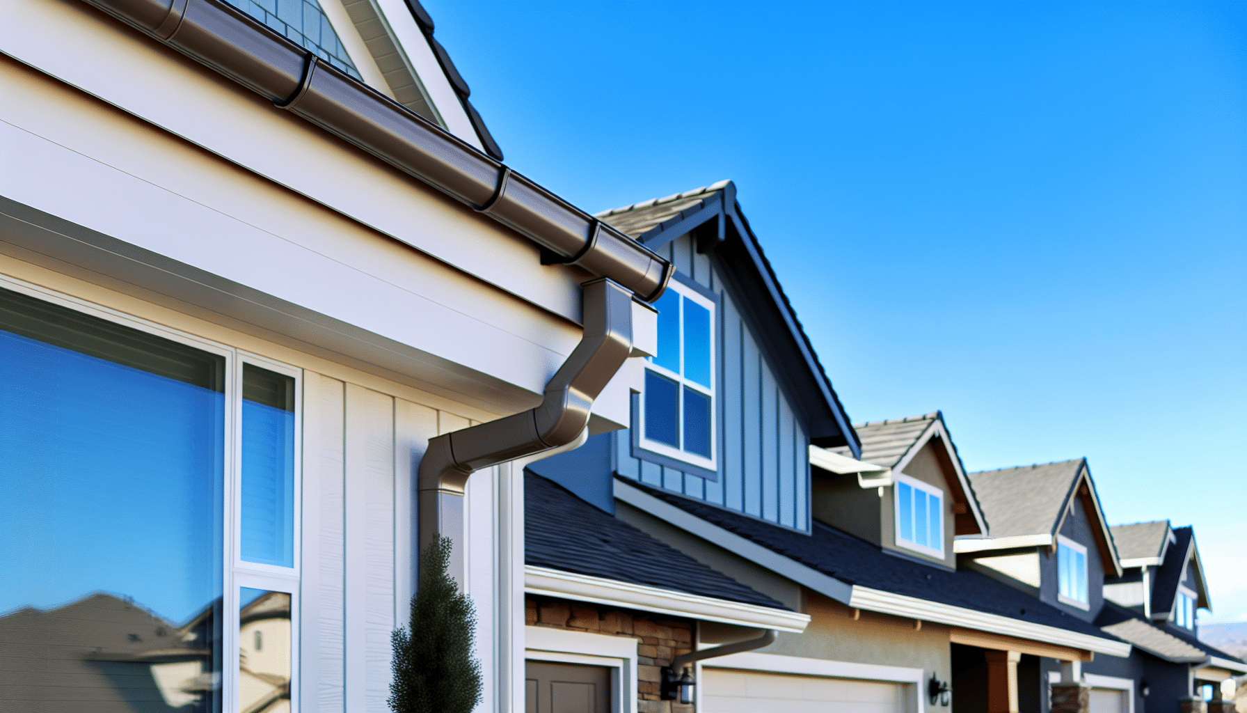 Photo of seamless gutters integrated with home exteriors