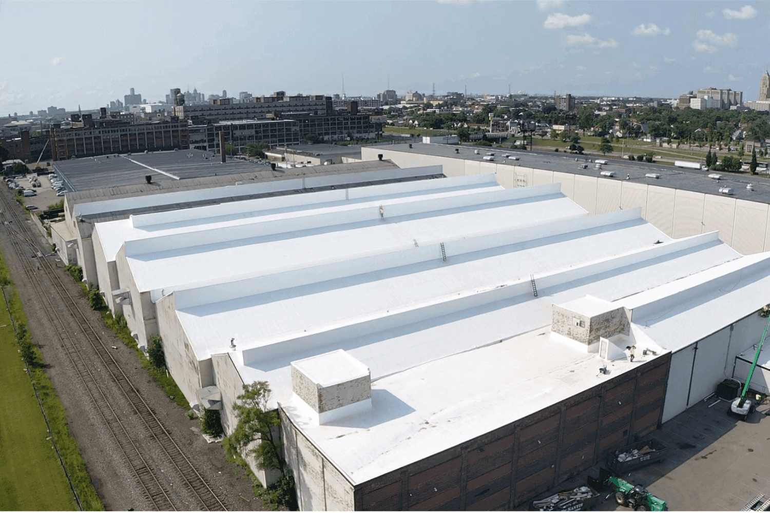 Commercial Roofing TPO Metal Membrane Replacement and Repair in Canton Michigan