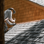 Illustration comparing different materials for roof flashing including aluminum, copper, and steel