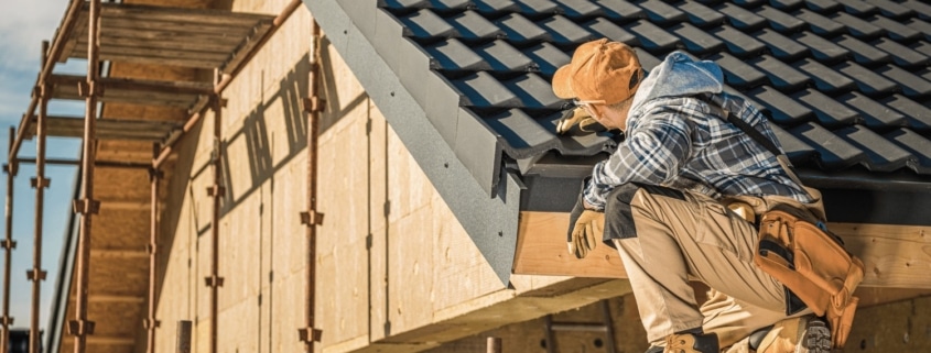 Illustration of inspecting various roofing materials