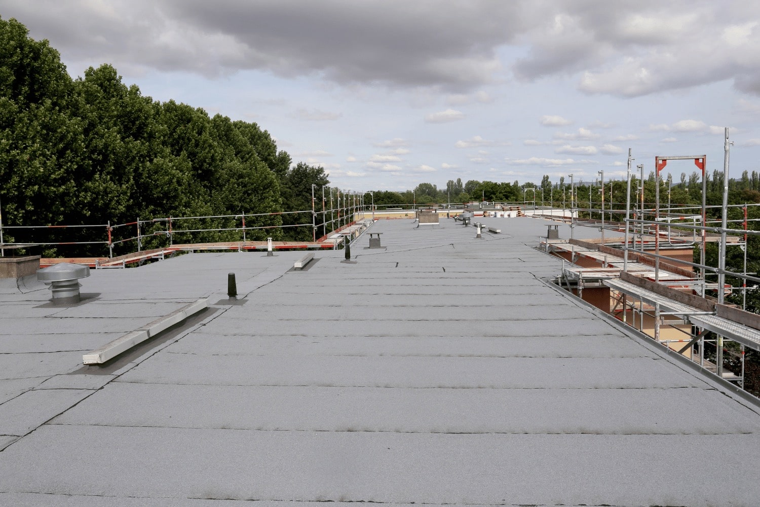 Illustration of liquid applied roofing systems