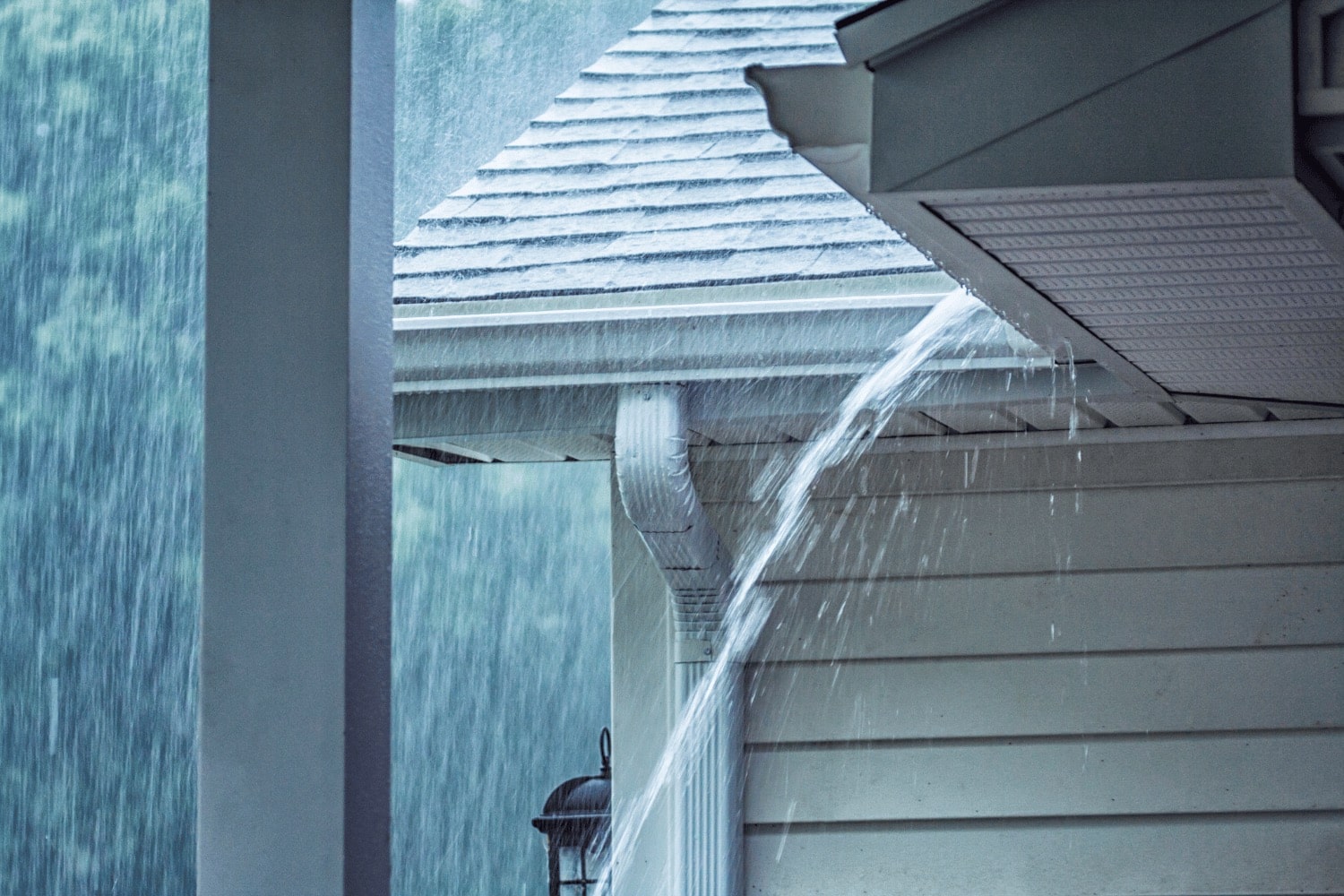 Illustration of wind damage on roof