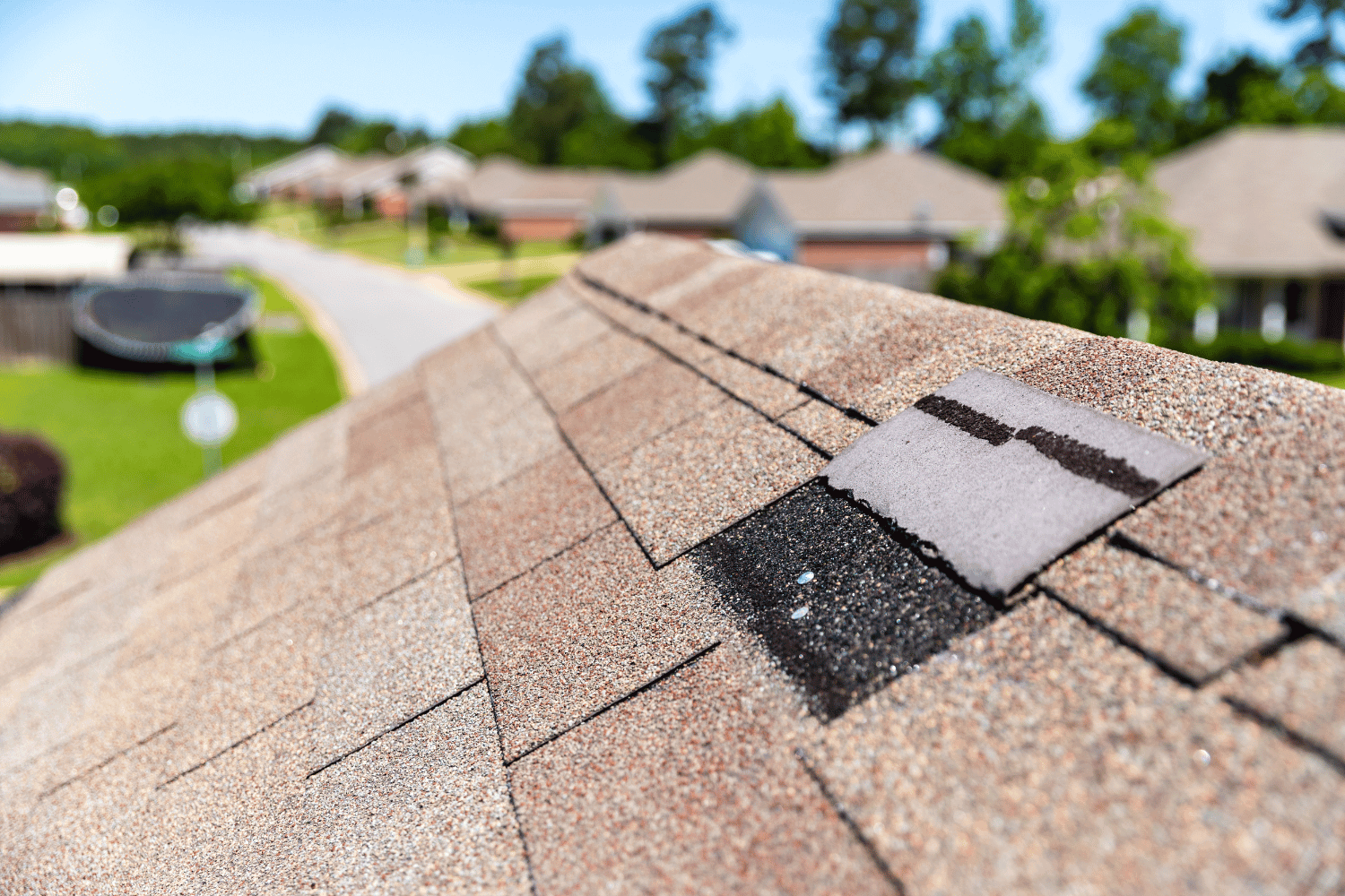 An illustration of different roofing materials for replacement.