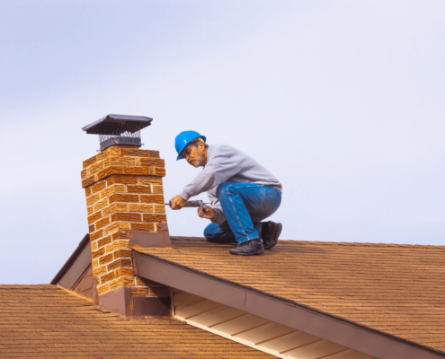 An illustration showcasing a team of experienced roofing contractors at work.