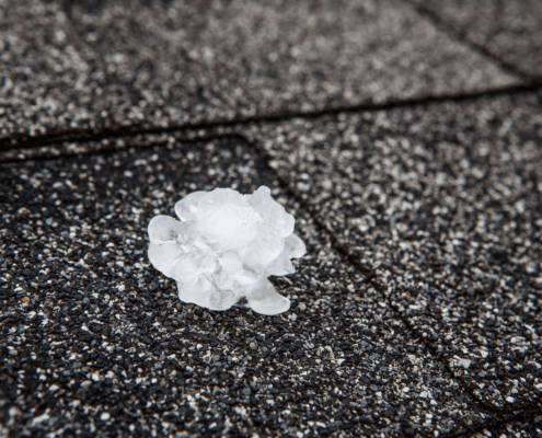 hail damage on a roof.