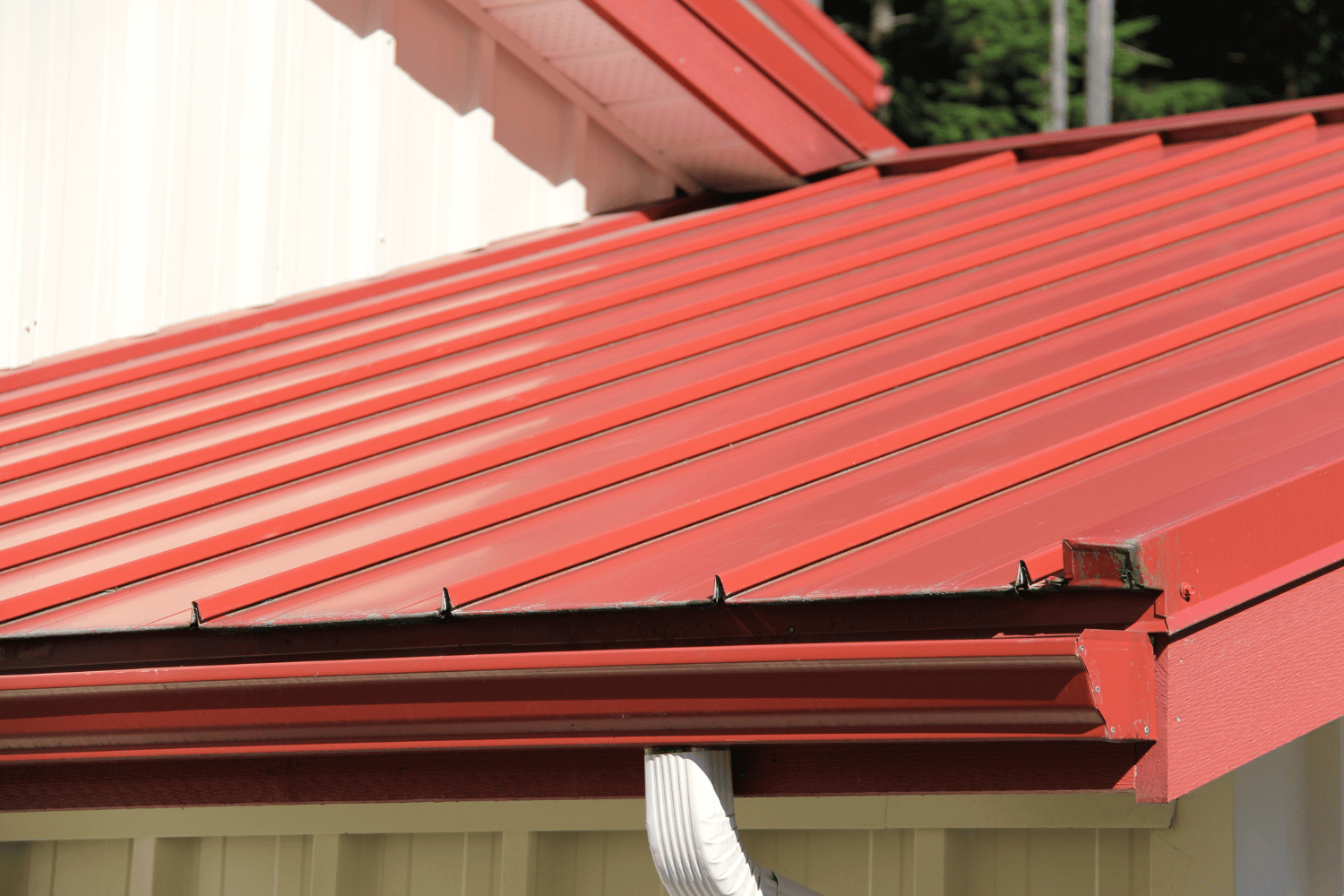 A metal roof installation in a high-wind area.