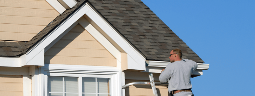 A visual representation of various home exterior elements including gutters and windows, emphasizing their role in energy efficiency.