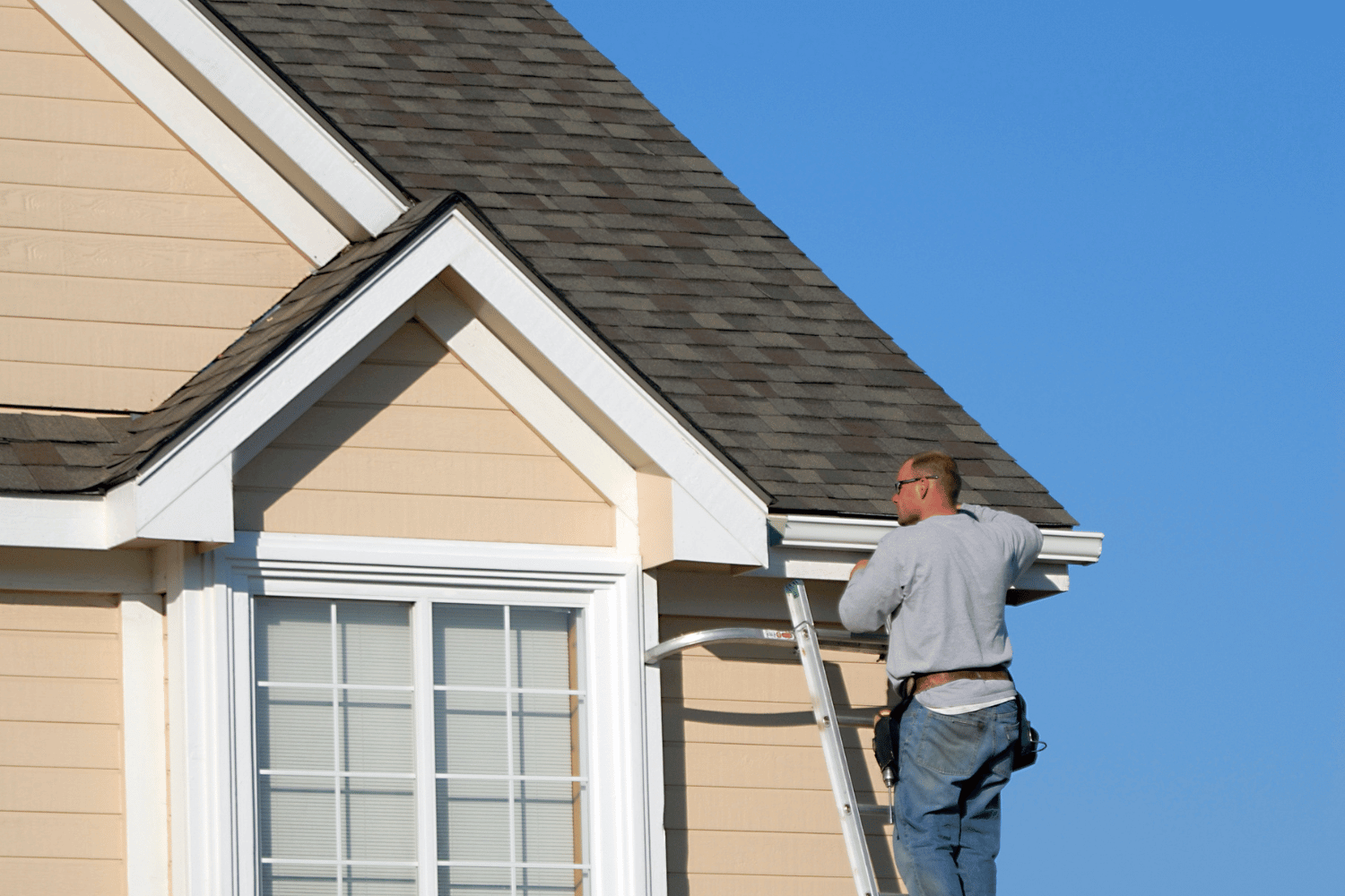 A visual representation of various home exterior elements including gutters and windows, emphasizing their role in energy efficiency.