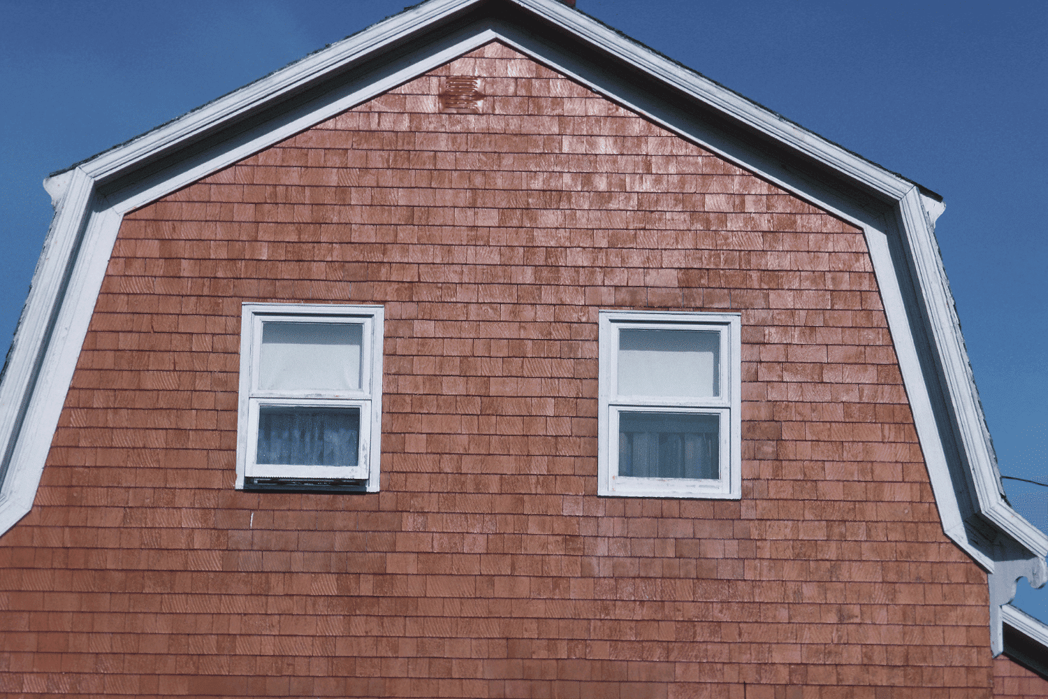 Gambrel roofs illustrating their characteristic barn-like shape. 